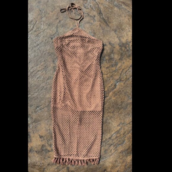 Crochet Halter Neck Dress - Picture 1 of 5